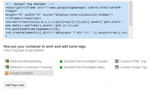 Universal Analytics dans Google Tag Manager